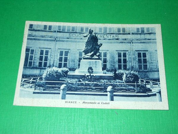 Cartolina Bianzè ( Vercelli ) - Monumento ai Caduti 1943
