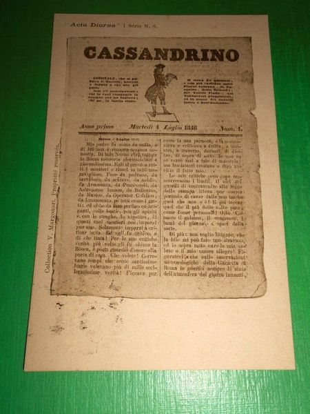 Cartolina Estratto Acta Diurna - Cassandrino - Anno I° 4 …