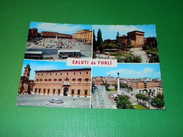 Cartolina Saluti da Forlì - Vedute diverse -- 1966