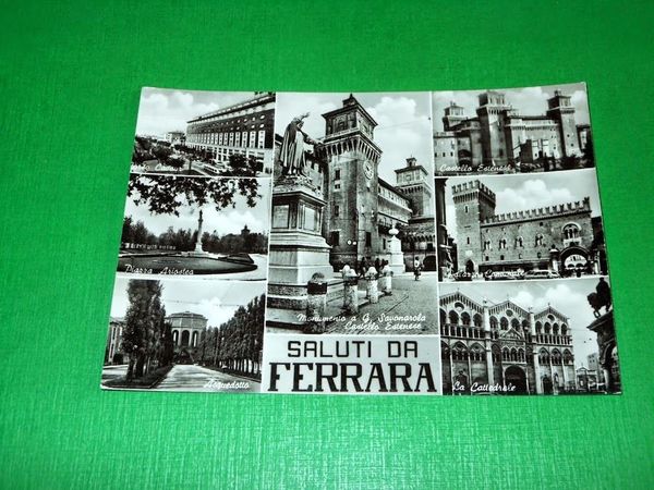 Cartolina Saluti da Ferrara - Vedute diverse 1958