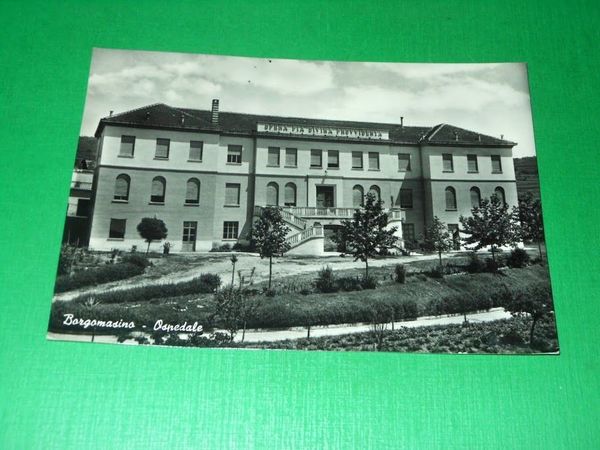 Cartolina Borgomasino - Ospedale 1960