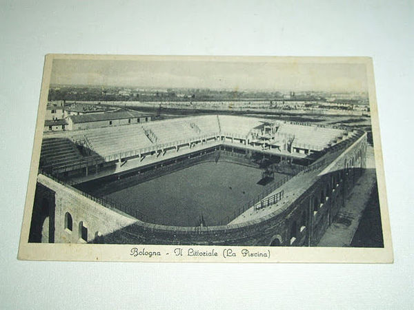 Cartolina Bologna - Il Littoriale ( la piscina ) 1935