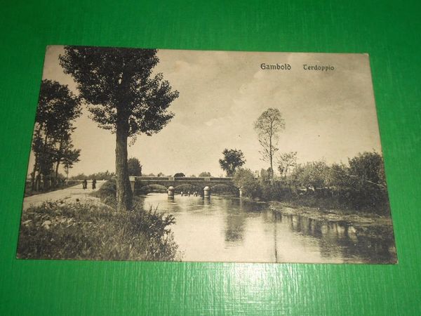 Cartolina Gambolò - Terdoppio 1917.