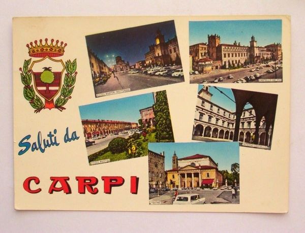 Cartolina Carpi ( Modena ) - vedute diverse 1973