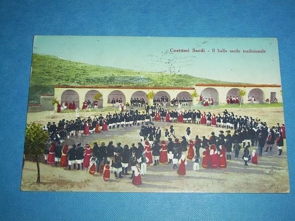 Cartolina Costumi Sardi - Il ballo tradizionale 1930.