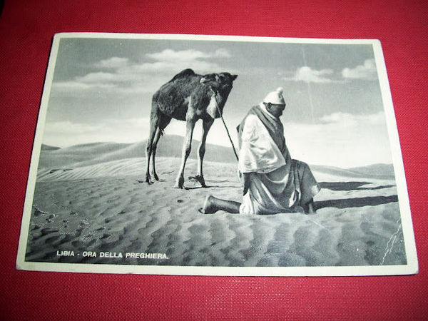 Cartolina colonie Libia - Ora della preghiera 1940 ca.