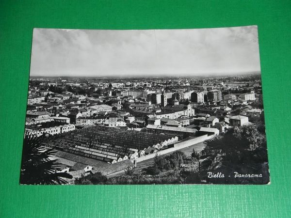 Cartolina Biella - Panorama 1954.