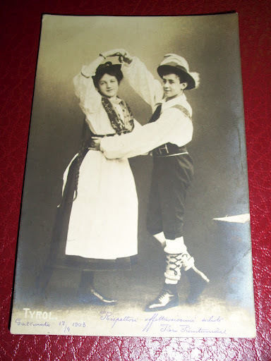 Cartolina Costumi e Danze del Tirolo 1903
