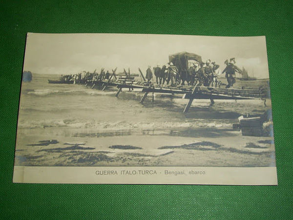 Cartolina Colonie Guerra Italo Turca - Bengasi - Sbarco 1912 …