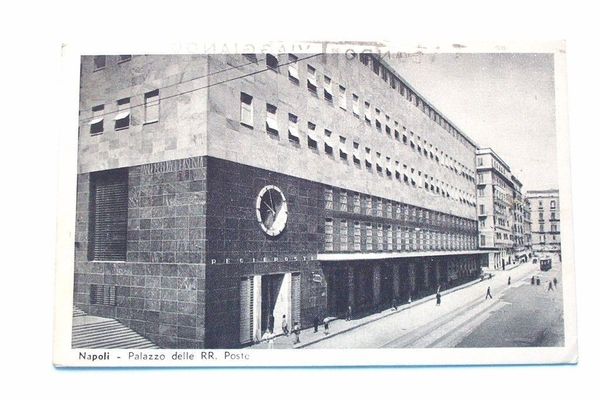 Cartolina Palazzo delle RR. Poste - Napoli 1938.