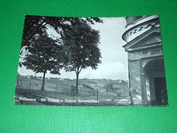 Cartolina Valfenera - SS. Trinità e Conca Smeraldina 1957.