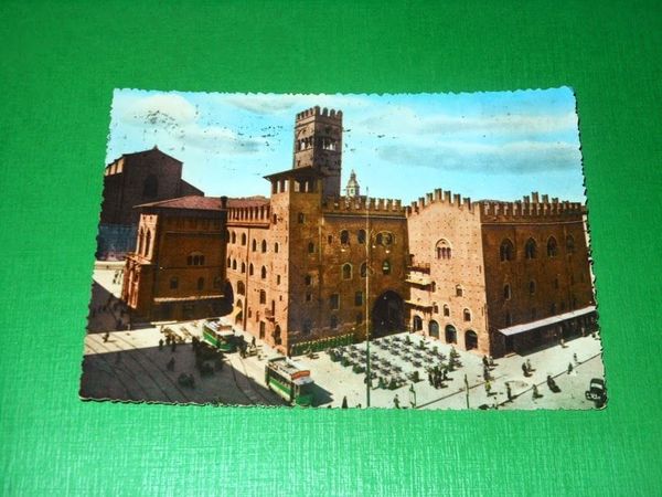 Cartolina Bologna - Palazzo Re Enzo 1955 ca.