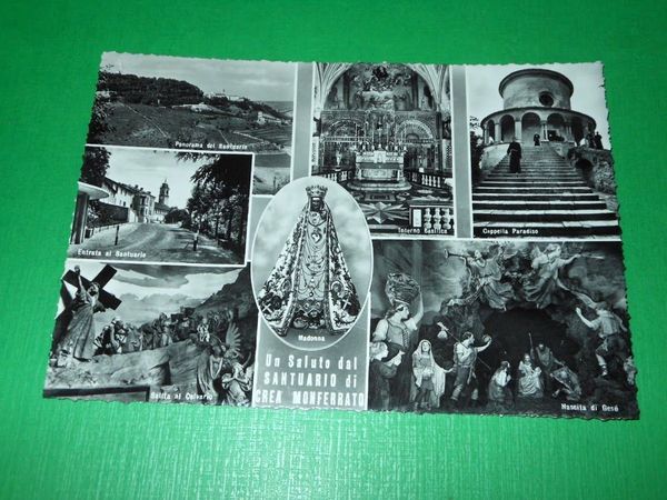 Cartolina Saluti dal Santuario di Crea Monferrato - Vedute diverse …