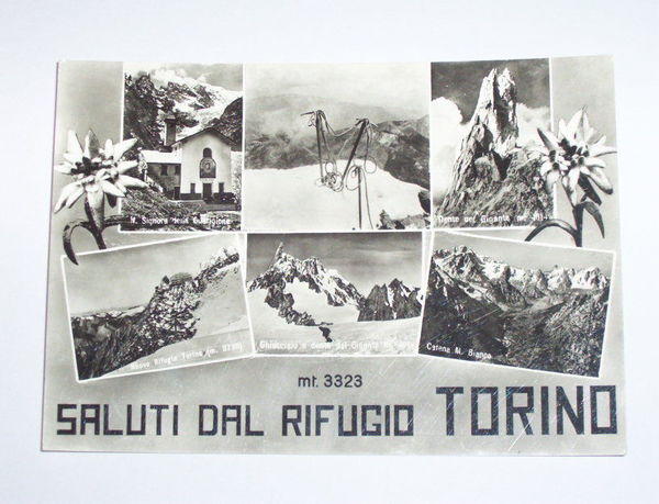 Cartolina Rifugio Torino ( Aosta )- Vedute diverse 1969.