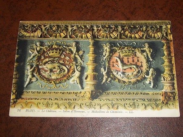 Cartolina Blois - Le Chateau - Salon d' Honneur 1916.