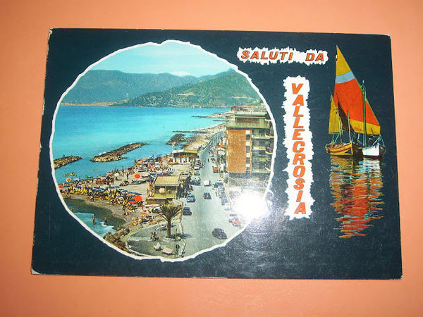 Cartolina Vallecrosia - Scorcio della spiaggia 1989