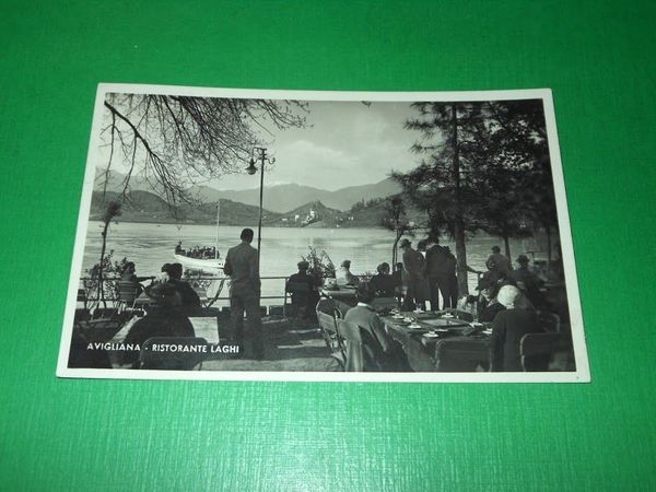 Cartolina Avigliana - Ristorante Laghi 1956