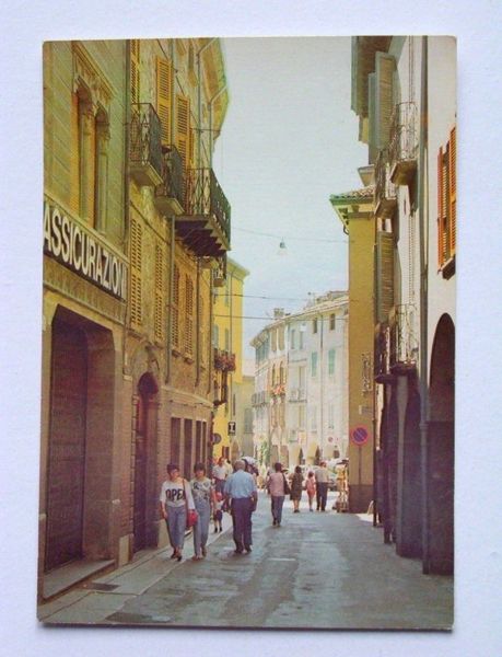 Cartolina Bobbio - Contrada di Porta Nuova 1970 ca