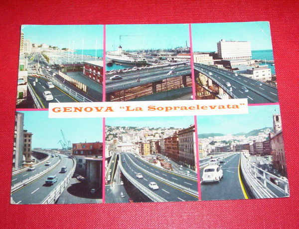 Cartolina Genova La Sopraelevata - Vedute diverse 1966