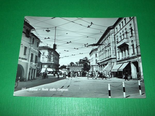Cartolina Mestre - Ponte della Campana 1955