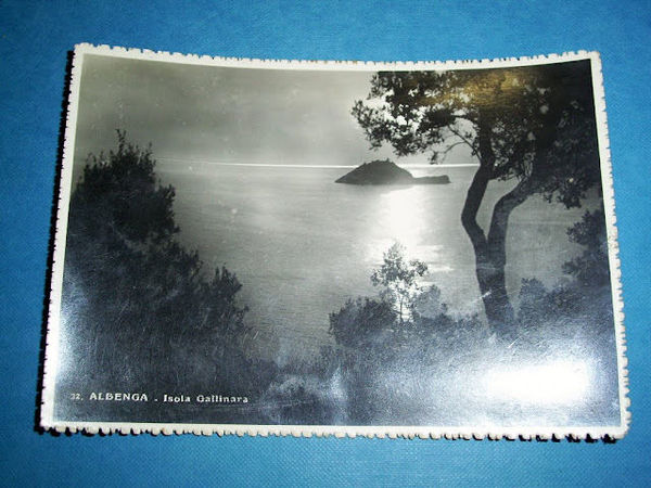Cartolina Albenga - Isola Gallinara 1950 ca