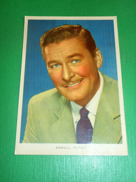 Cartolina Cinema Film - Attore Erroll Flynn 1955 ca
