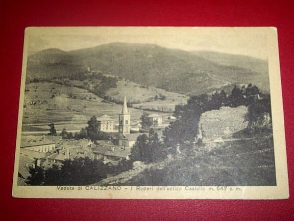Cartolina Calizzano - Veduta e ruderi dell Castello '30