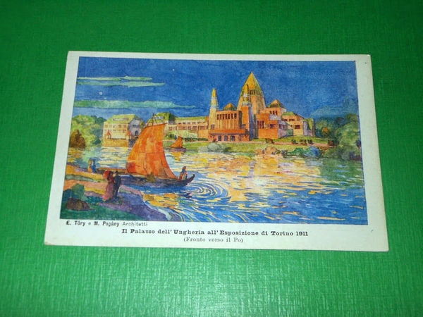 Cartolina Esposizione Torino 1911 - Palazzo dell' Ungheria [ fronte …