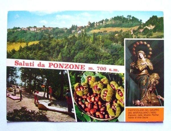 Cartolina Ponzone ( Alessandria ) - Particolare 1990