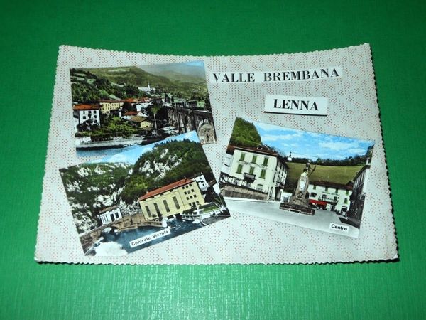 Cartolina Valle Brembana - LENNA - Vedute diverse 1964 .