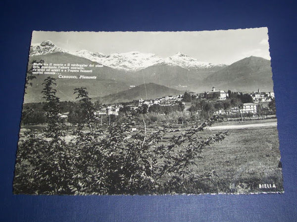 Cartolina Biella - Scorcio panoramico 1953.