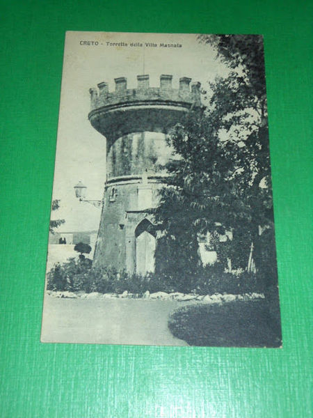 Cartolina Creto - Torretta della Villa Masnata 1926.