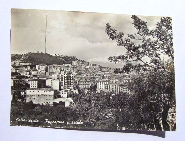 Cartolina Caltanissetta - Panorama parziale 1960