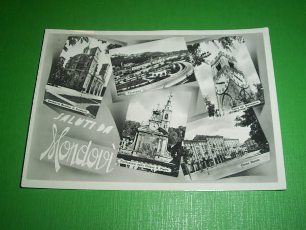 Cartolina Mondovì ( Cuneo ) - Vedute diverse 1956