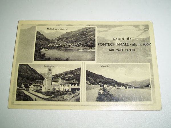 Cartolina Pontechianale ( Cuneo ) - Vedute diverse 1950