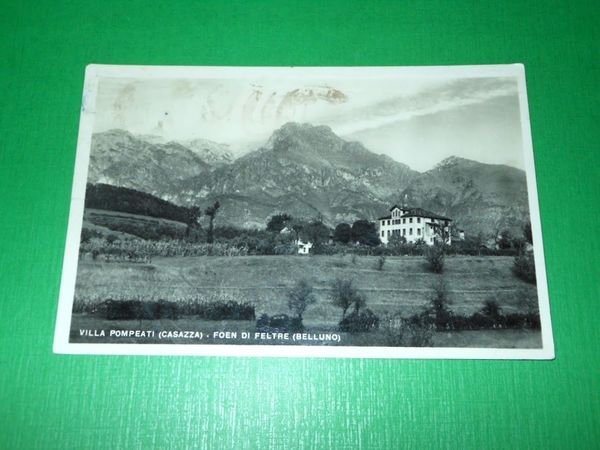 Cartolina Foen di Feltre ( Belluno ) - Villa Pompeati …