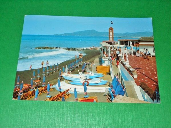 Cartolina Cavi di Lavagna - Bagni Arcobaleno 1995.