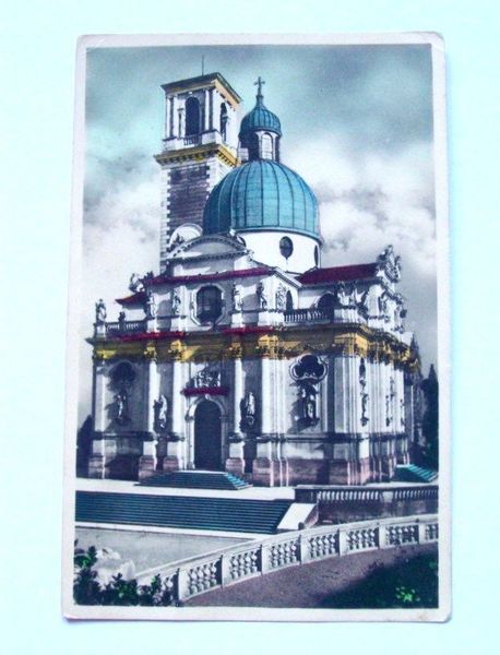 Cartolina Vicenza - Basilica di Monte Berico 1956. +