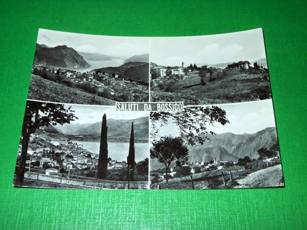 Cartolina Saluti da Bossico - Vedute diverse 1957
