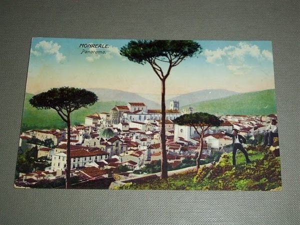 Cartolina Monreale - Panorama 1919