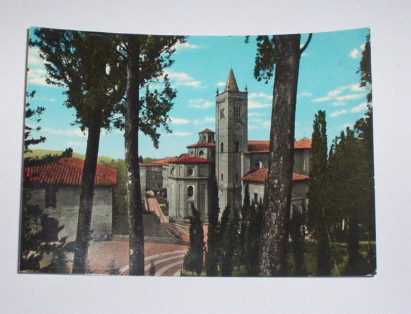 Cartolina Monte Oliveto Maggiore - La Chiesa 1961.