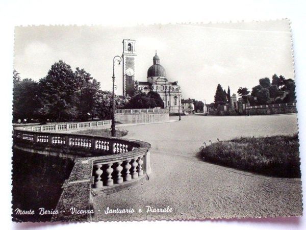 Cartolina Vicenza - Santuario e Piazzale 1953.