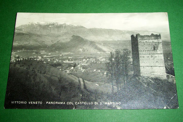 Cartolina Vittorio Veneto - Panorama col Castello di S. Martino …