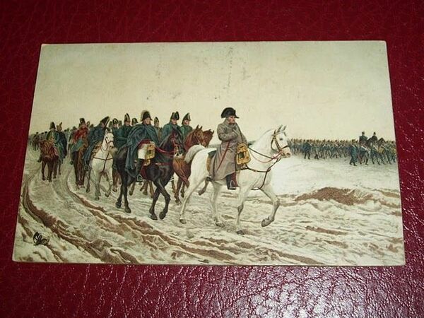 Cartolina Napoleone - Meissonier 1814 viagg. 1910.