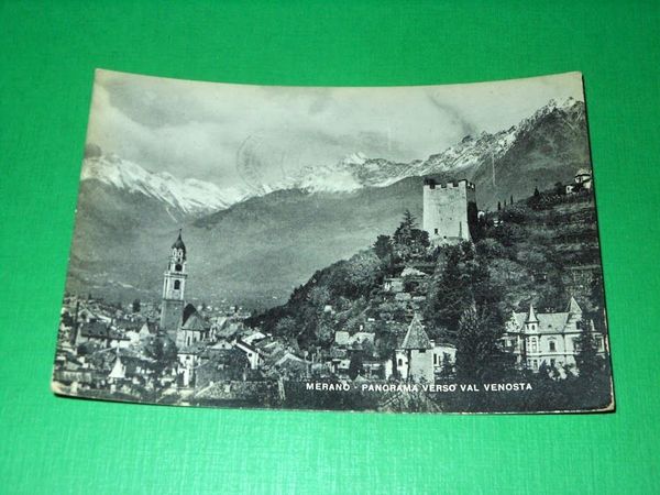 Cartolina Merano - Panorama verso Val Venosta 1951