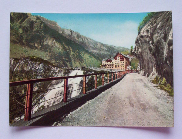 Cartolina Val Formazza - La Cascata del Toce 1958