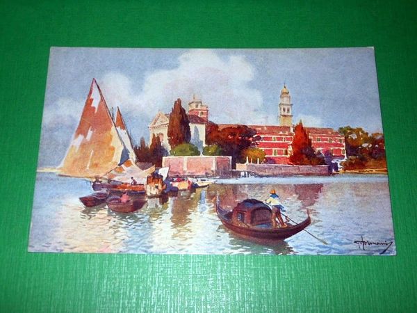 Cartolina illustrata San Lazzaro ( Venezia ) - L' Isola …