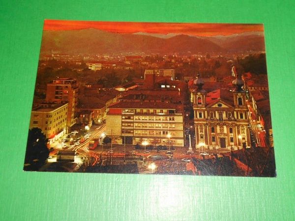 Cartolina Gorizia - Panorama notturno 1980 ca