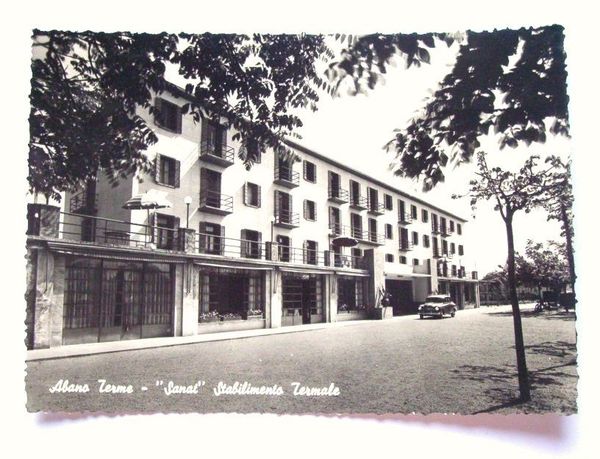 Cartolina Abano Terme - Stabilimento Termale Sanat 1954