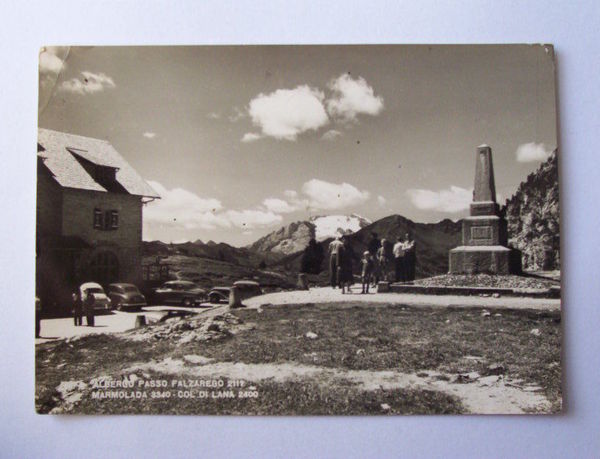Cartolina Albergo Passo Falzarego - Marmolada 1959